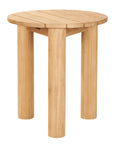 Rudolph Teak Patio Round Side Table - LOOMLAN - HiTeak - Outdoor Side Tables