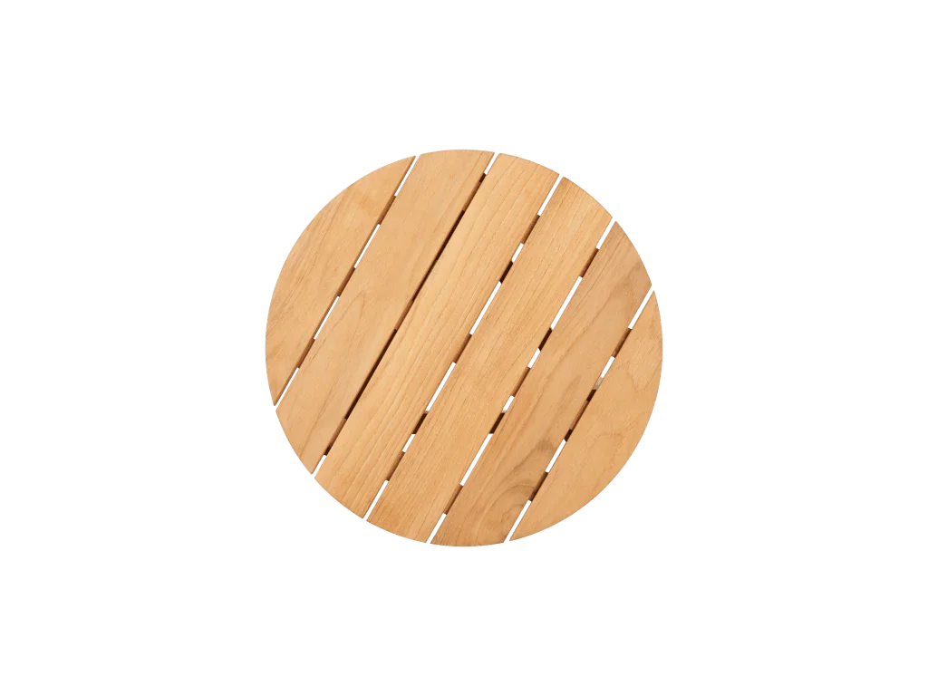 Rudolph Teak Patio Round Side Table - LOOMLAN - HiTeak - Outdoor Side Tables