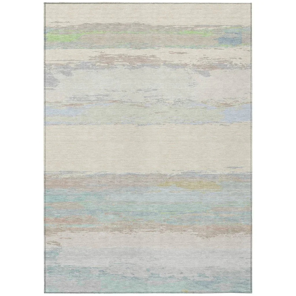 LOOMLAN Rugs Runa Ivory Washable Indoor-Outdoor Rug