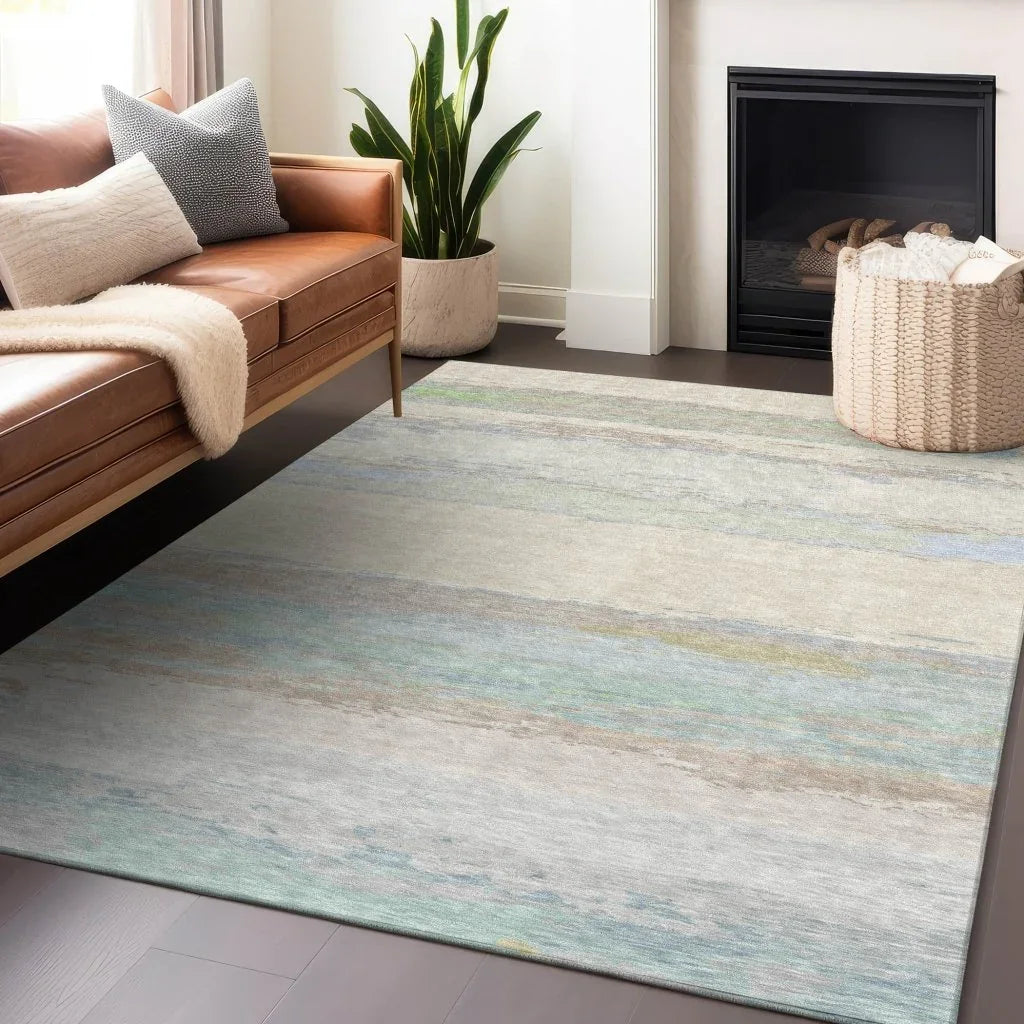 LOOMLAN Rugs Runa Ivory Washable Indoor-Outdoor Rug