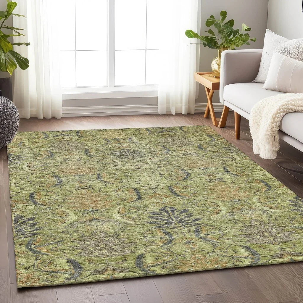 LOOMLAN Rugs Rustica Aloe Washable Indoor-Outdoor Rug