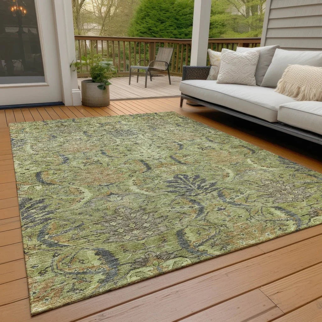 LOOMLAN Rugs Rustica Aloe Washable Indoor-Outdoor Rug