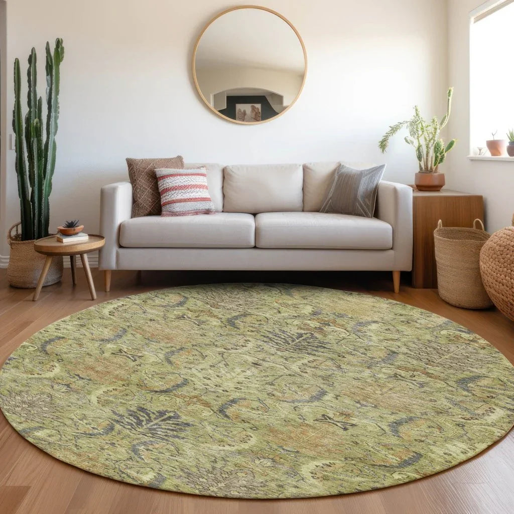 LOOMLAN Rugs Rustica Aloe Washable Indoor-Outdoor Rug