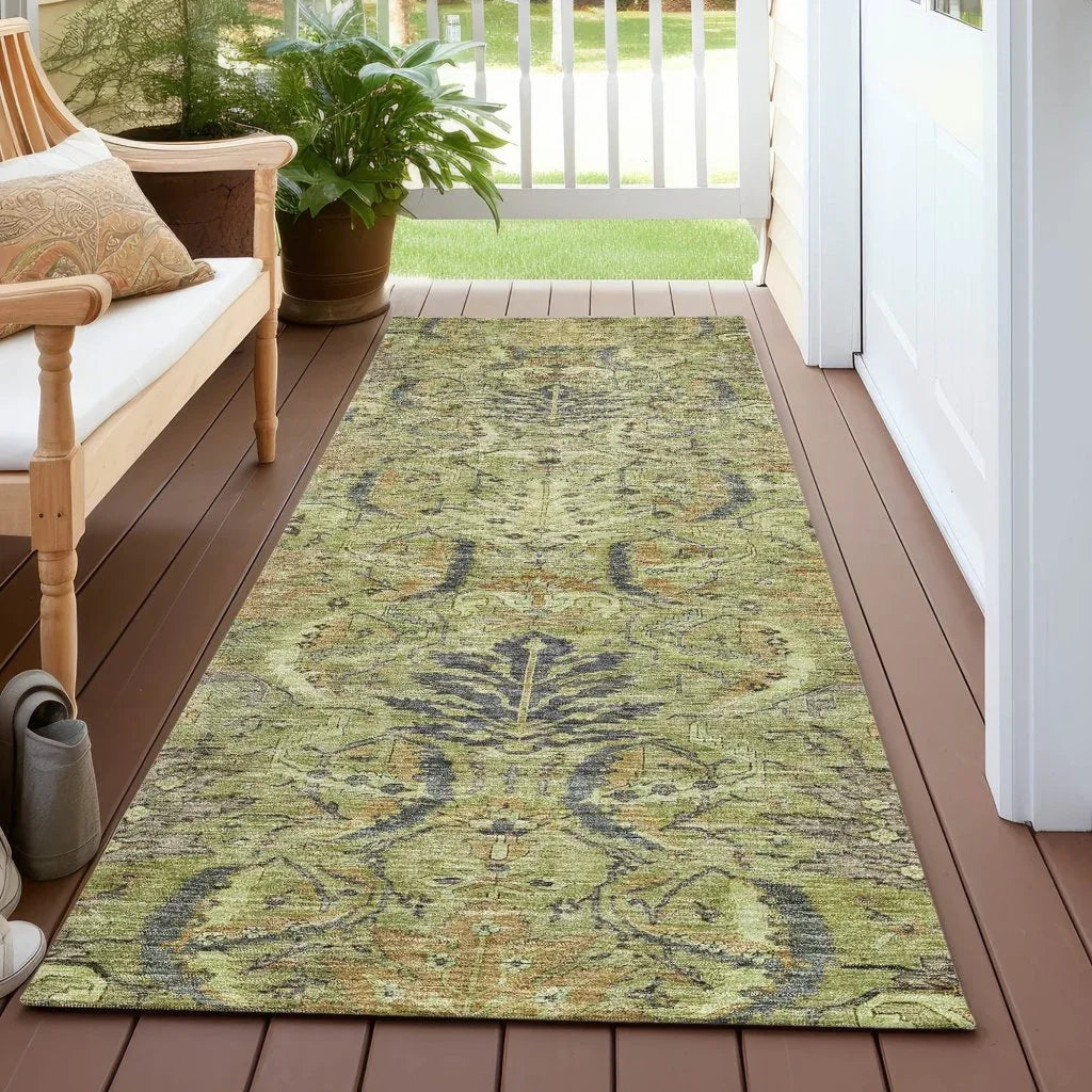 LOOMLAN Rugs Rustica Aloe Washable Indoor-Outdoor Rug