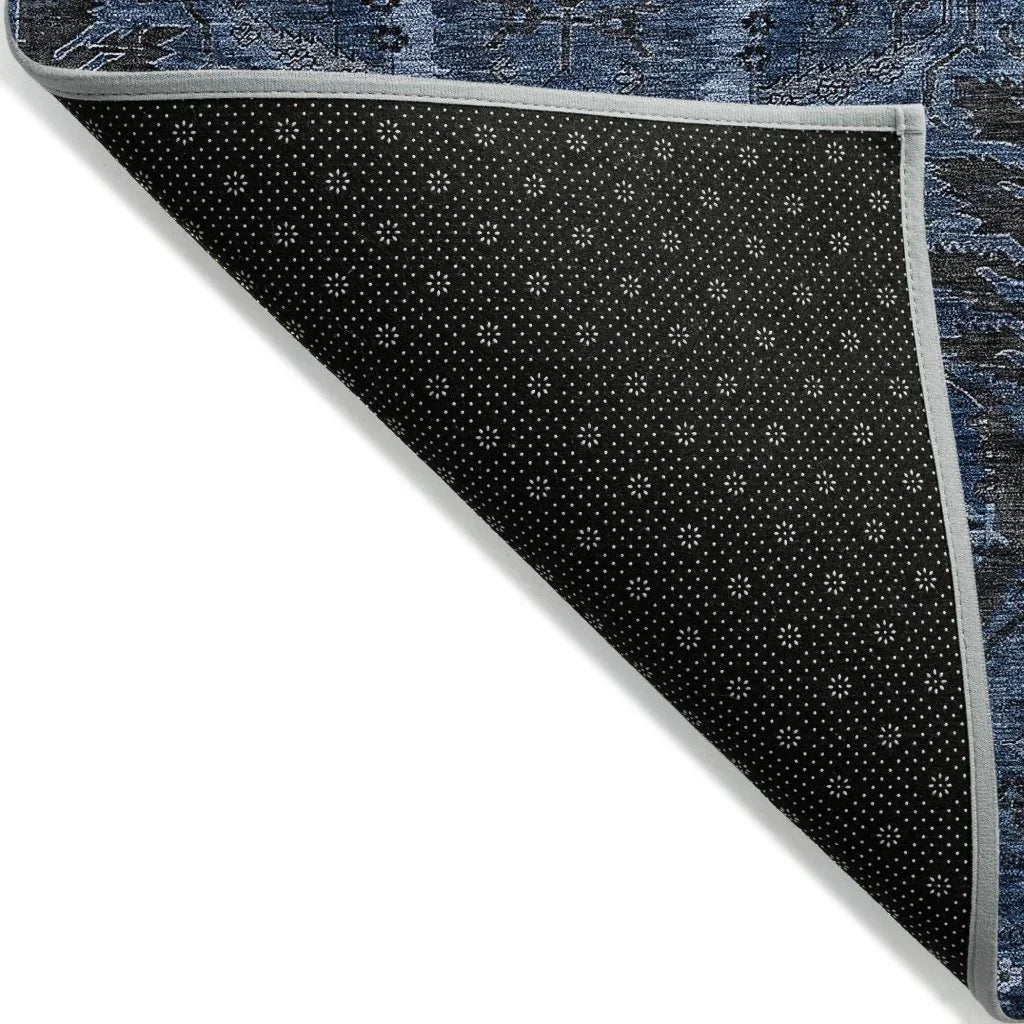 LOOMLAN Rugs Rustica Blue Washable Indoor-Outdoor Rug