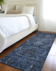 LOOMLAN Rugs Rustica Blue Washable Indoor-Outdoor Rug