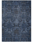 LOOMLAN Rugs Rustica Blue Washable Indoor-Outdoor Rug