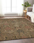 LOOMLAN Rugs Rustica Brown Washable Indoor-Outdoor Rug