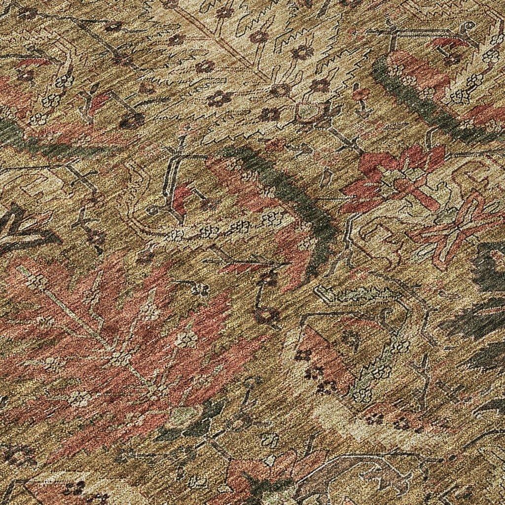 LOOMLAN Rugs Rustica Brown Washable Indoor-Outdoor Rug