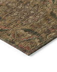 LOOMLAN Rugs Rustica Brown Washable Indoor-Outdoor Rug