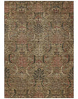 LOOMLAN Rugs Rustica Brown Washable Indoor-Outdoor Rug