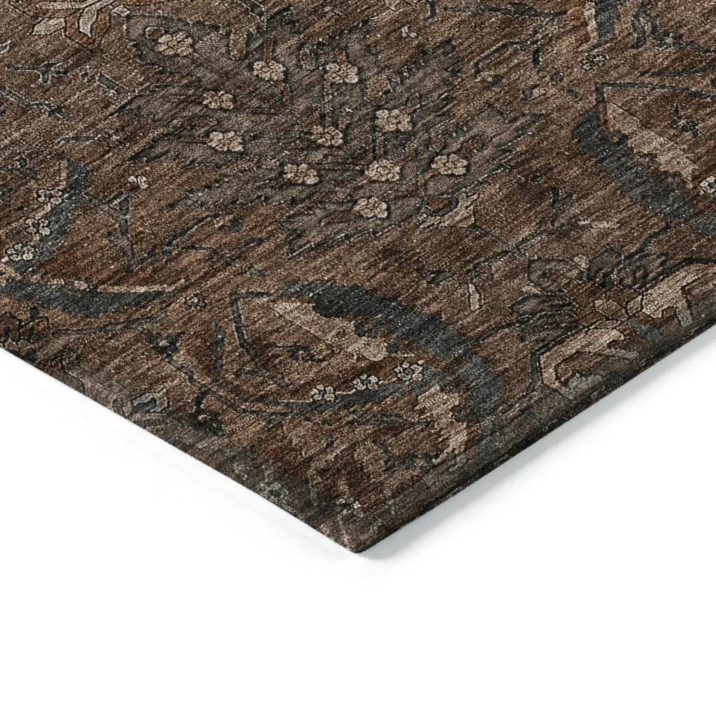 LOOMLAN Rugs Rustica Fudge Washable Indoor-Outdoor Rug