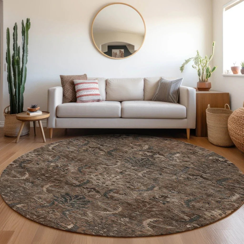 LOOMLAN Rugs Rustica Fudge Washable Indoor-Outdoor Rug