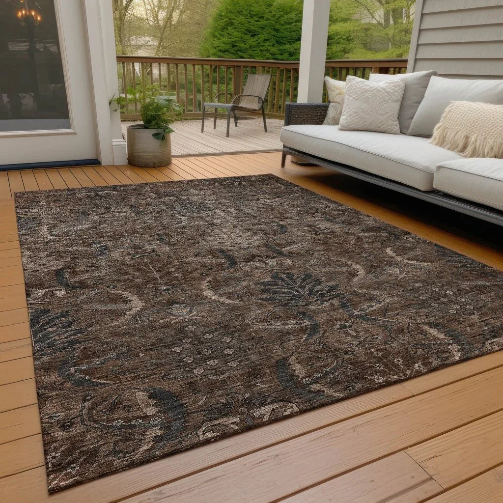 LOOMLAN Rugs Rustica Fudge Washable Indoor-Outdoor Rug