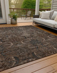 LOOMLAN Rugs Rustica Fudge Washable Indoor-Outdoor Rug