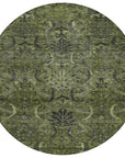 LOOMLAN Rugs Rustica Green Washable Indoor-Outdoor Rug