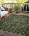 LOOMLAN Rugs Rustica Green Washable Indoor-Outdoor Rug
