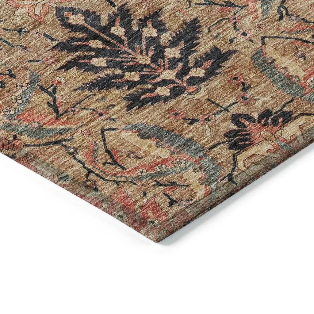 LOOMLAN Rugs Rustica Khaki Washable Indoor-Outdoor Rug