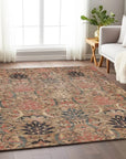 LOOMLAN Rugs Rustica Khaki Washable Indoor-Outdoor Rug