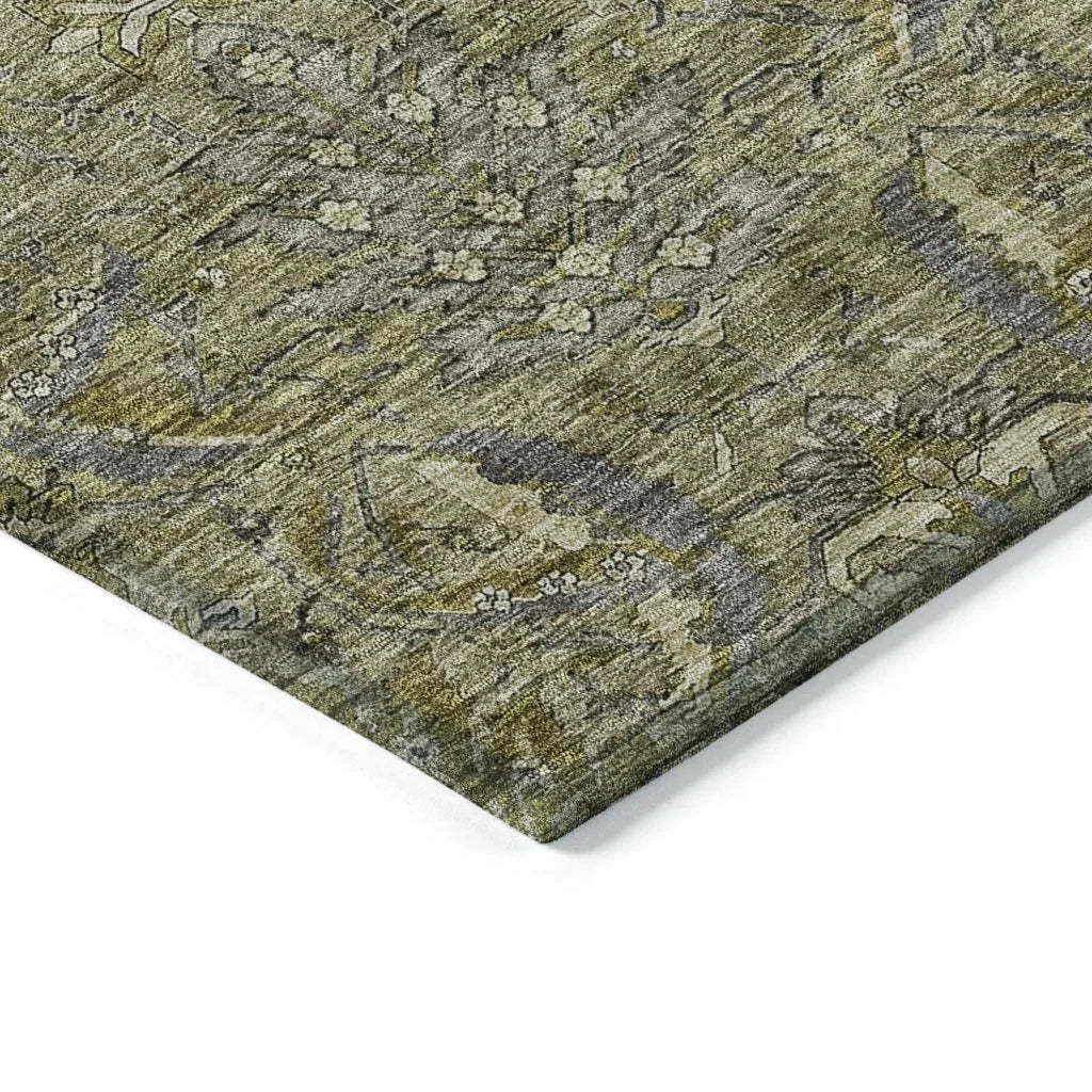 LOOMLAN Rugs Rustica Taupe Washable Indoor-Outdoor Rug