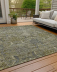 LOOMLAN Rugs Rustica Taupe Washable Indoor-Outdoor Rug