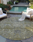 LOOMLAN Rugs Rustica Taupe Washable Indoor-Outdoor Rug