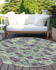 LOOMLAN Rugs Rustira Blue Washable Indoor-Outdoor Rug