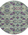 LOOMLAN Rugs Rustira Blue Washable Indoor-Outdoor Rug