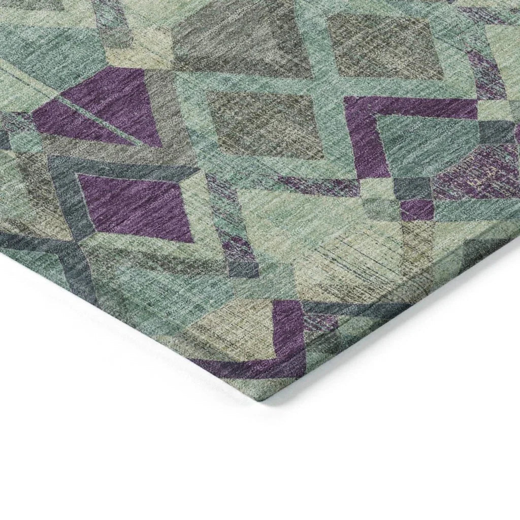 LOOMLAN Rugs Rustira Blue Washable Indoor-Outdoor Rug