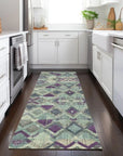 LOOMLAN Rugs Rustira Blue Washable Indoor-Outdoor Rug
