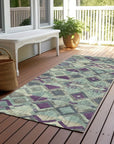 LOOMLAN Rugs Rustira Blue Washable Indoor-Outdoor Rug