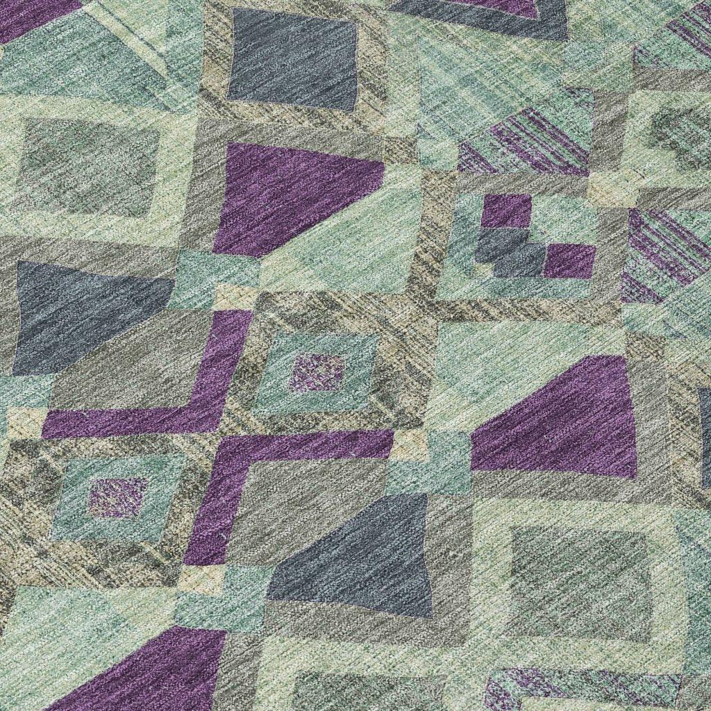 LOOMLAN Rugs Rustira Blue Washable Indoor-Outdoor Rug