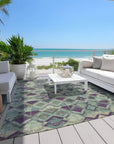 LOOMLAN Rugs Rustira Blue Washable Indoor-Outdoor Rug