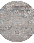 LOOMLAN Rugs Ruvina Brown Washable Indoor-Outdoor Rug