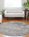 LOOMLAN Rugs Ruvina Brown Washable Indoor-Outdoor Rug