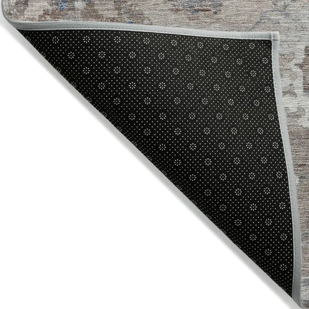 LOOMLAN Rugs Ruvina Brown Washable Indoor-Outdoor Rug