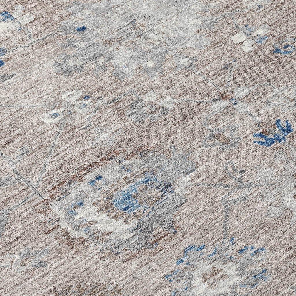 LOOMLAN Rugs Ruvina Brown Washable Indoor-Outdoor Rug