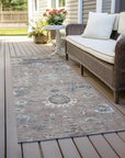 LOOMLAN Rugs Ruvina Brown Washable Indoor-Outdoor Rug