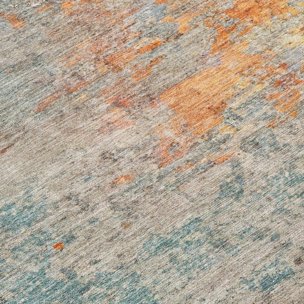 LOOMLAN Rugs Safina Teal Washable Indoor-Outdoor Rug