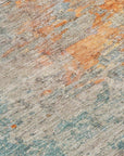 LOOMLAN Rugs Safina Teal Washable Indoor-Outdoor Rug