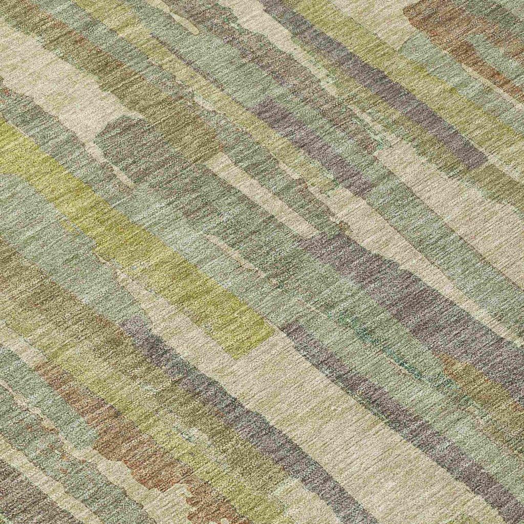 LOOMLAN Rugs Saharae Green Washable Indoor-Outdoor Rug