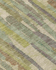 LOOMLAN Rugs Saharae Green Washable Indoor-Outdoor Rug