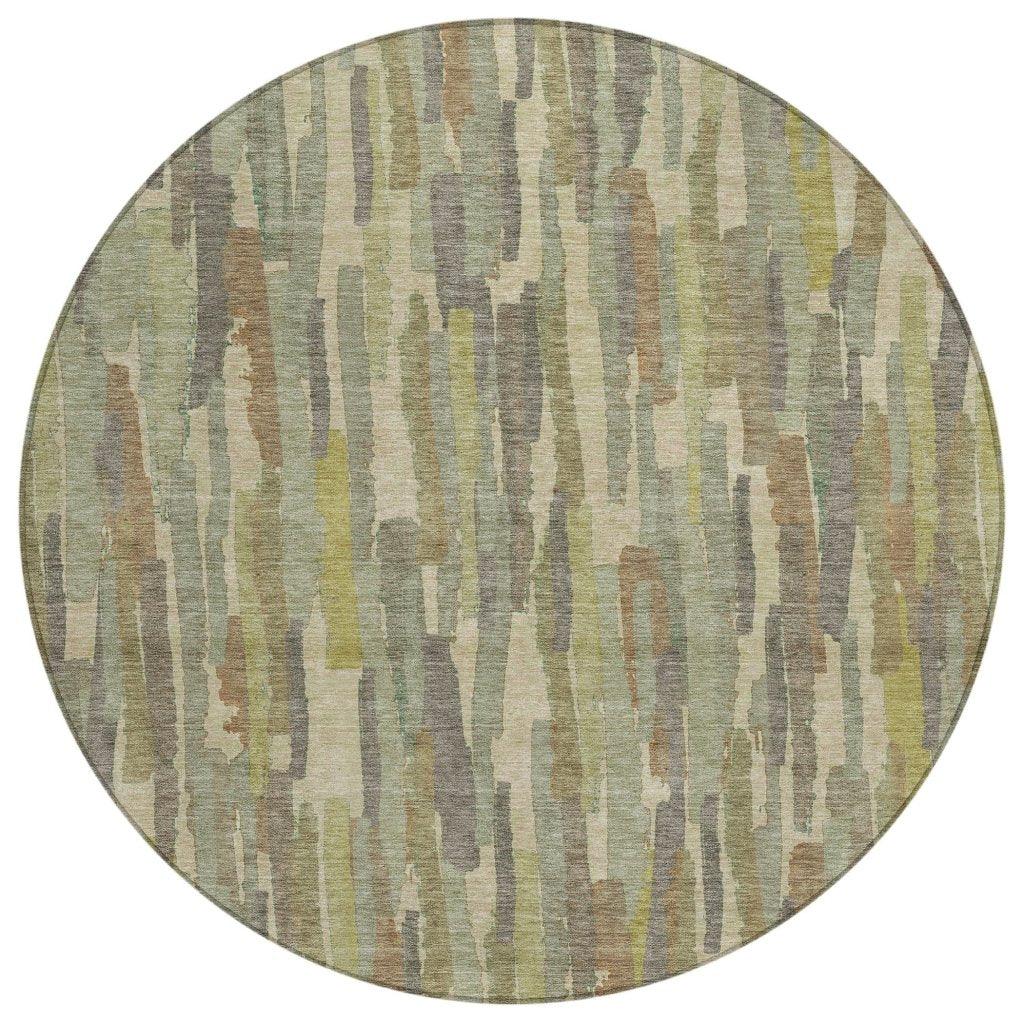 LOOMLAN Rugs Saharae Green Washable Indoor-Outdoor Rug