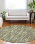 LOOMLAN Rugs Saharae Green Washable Indoor-Outdoor Rug