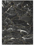 LOOMLAN Rugs Sahari Black Washable Indoor-Outdoor Rug