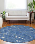 LOOMLAN Rugs Sahari Blue Washable Indoor-Outdoor Rug