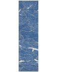 LOOMLAN Rugs Sahari Blue Washable Indoor-Outdoor Rug