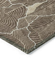 LOOMLAN Rugs Sahari Brown Washable Indoor-Outdoor Rug