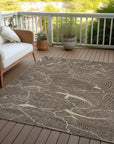 LOOMLAN Rugs Sahari Brown Washable Indoor-Outdoor Rug