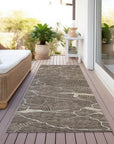 LOOMLAN Rugs Sahari Brown Washable Indoor-Outdoor Rug